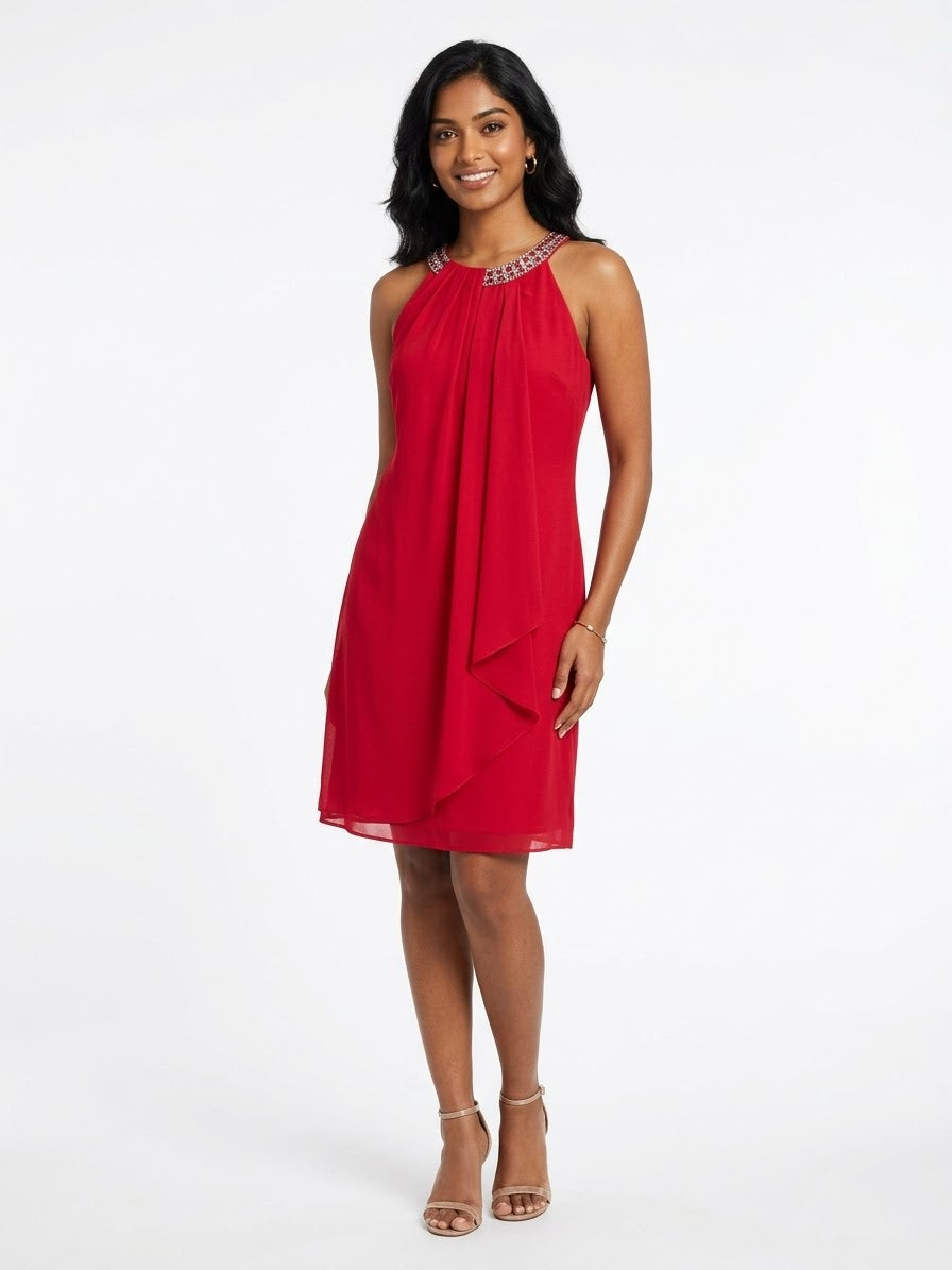 R&M Richards Rhinestone Shift Dress