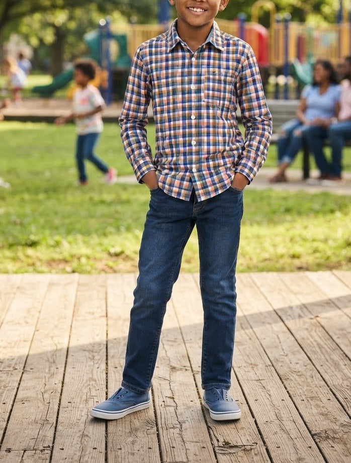Carter's Multi-color Plaid Button-Down Shirt