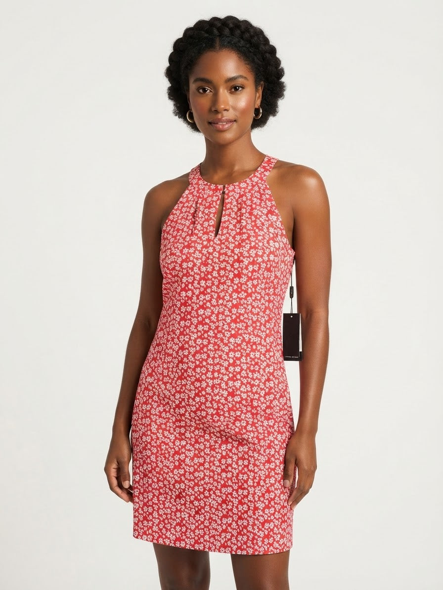 Karl Lagerfeld Floral Halter Sheath Dress