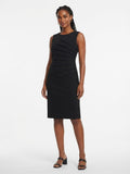 Calvin Klein Pleated-Neck Sheath Dress