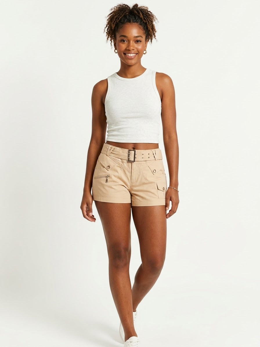 Entry Belted Safari Cargo Shorts