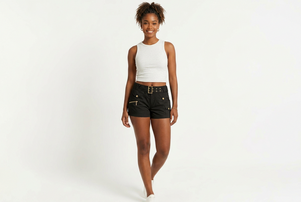 Entry Belted Safari Cargo Shorts