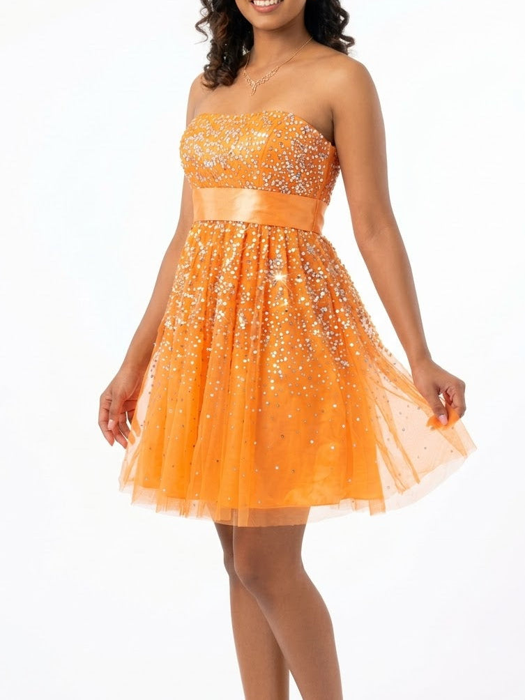 Adrianna Papell Short Bustier Cocktail Dress