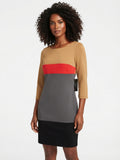 Tahari ASL "Levine" Color-block shift dress