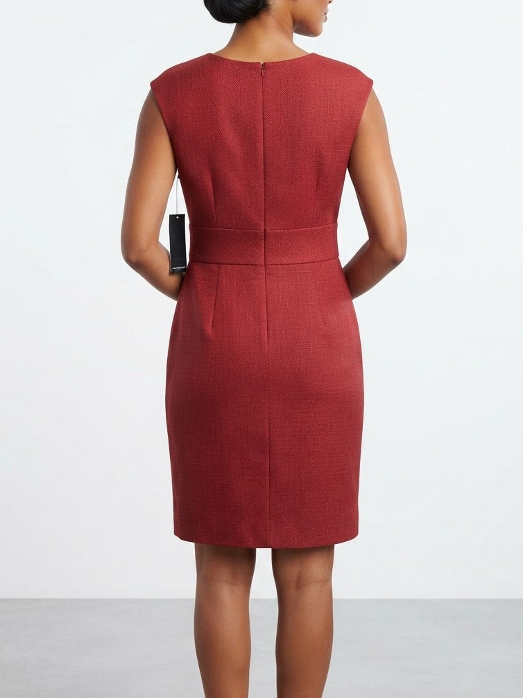 Kasper - Tweed Multi Open Jacket and Matching Sheath Dress 2-Piece Suit